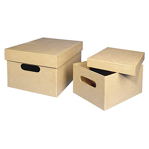 RAYHER Pappmaché Sammelbox, 26x18,5x13cm, Natur, 26 x 18.5 x 13 cm von Rayher