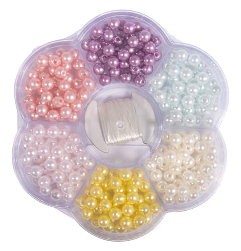 Rayher Perlen-Bastel-Set "Lovely", Dose in Blütenform, 10,7 cm ø, Inhalt 30 g Perlen + 3 m Elastik-Faden, Kunststoffperlen in verschiedenen Formen, Farben und Größen, in Blüten Box, 15406000 Rayher Perlen-Bastel-Set "Lovely", Dose in Blütenform, 10,7 cm ø, Inhalt 30 g Perlen + 3 m Elastik-Faden, Kunststoffperlen in verschiedenen Formen, Farben und Größen, in Blüten Box, 15406000 von Rayher