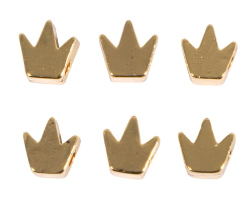 Rayher Perlen Krone, Metallperlen, gold, 6 Stück, 5 mm, Schmuckperlen, Zwischenperlen, Distanzperlen, Perlenform Krone, für DIY-Modeschmuck, zum Auffädeln, kleines Loch, 22964616 Rayher Perlen Krone, Metallperlen, gold, 6 Stück, 5 mm, Schmuckperlen, Zwischenperlen, Distanzperlen, Perlenform Krone, für DIY-Modeschmuck, zum Auffädeln, kleines Loch, 22964616 von Rayher