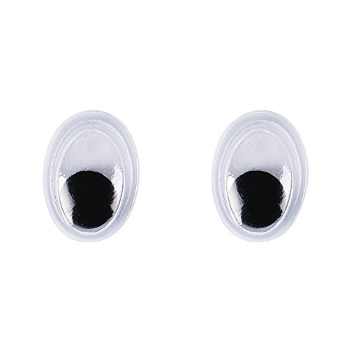 Rayher Plastik-Wackelaugen zum Kleben, ø 8mm, SB-Btl. 10 Stück, oval, 8919000 von Rayher