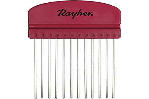 Rayher Quilling Kamm, 10,5 x 6,5 cm, mit 12 Zacken, Quilling Werkzeug, Papierstreifen formen, 71932000 von Rayher
