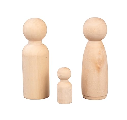 Rayher Figurenkegel Rohholz, FSC zertifiziert, Btl. 3 Stück, 3,3 + 7,7 cm, Holzkegel, Holzfiguren zum Bemalen, Krippenfiguren mini Holz, Spielfiguren Holz, 64537505, Natur Rayher Figurenkegel Rohholz, FSC zertifiziert, Btl. 3 Stück, 3,3 + 7,7 cm, Holzkegel, Holzfiguren zum Bemalen, Krippenfiguren mini Holz, Spielfiguren Holz, 64537505, Natur von Rayher