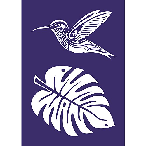 Rayher Schablone Motiv Kolibri, DIN A4, Schablone mit Rakel, Siebdruck-Schablone, Malschablone, selbstklebend, 45088000 Rayher Schablone Motiv Kolibri, DIN A4, Schablone mit Rakel, Siebdruck-Schablone, Malschablone, selbstklebend, 45088000 von Rayher