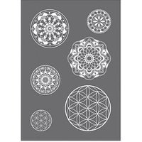 Rayher Siebdruckschablone 6 Mandalas grau von Rayher