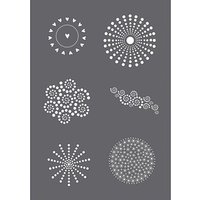 Rayher Siebdruckschablone Dots grau von Rayher