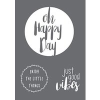 Rayher Siebdruckschablone Happy Day grau Rayher Siebdruckschablone Happy Day grau von Rayher