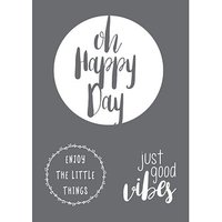 Rayher Siebdruckschablone Happy Day grau Rayher Siebdruckschablone Happy Day grau von Rayher