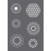 Rayher Siebdruckschablone Mandala grau von Rayher