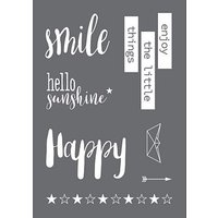 Rayher Siebdruckschablone Smile grau Rayher Siebdruckschablone Smile grau von Rayher