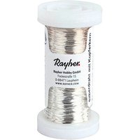 Rayher Silberdraht mit Kupferkern Basteldraht silber 0,3 Ø mm 100,0 m 1 Rolle von Rayher
