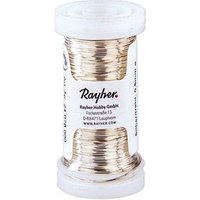 Rayher Silberdraht mit Kupferkern Basteldraht silber 0,5 Ø mm 50,0 m 1 Rolle von Rayher