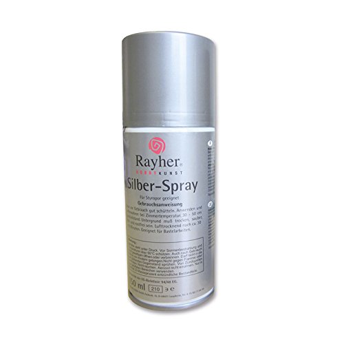 Rayher Silberspray, 150 ml - Lackspray Bastellack Sprühlack von Rayher