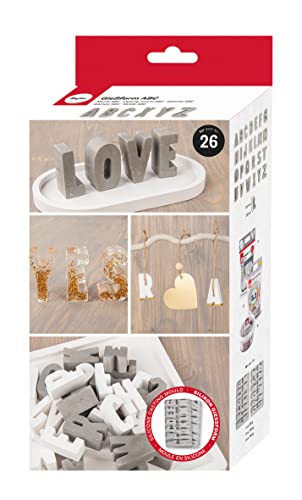 Rayher Silikon-Gießform ABC, 2teilige Gießform mit 26 Buchstaben A-Z, zum Ausgießen mit Kreativ Beton, Art Resin Gießharz, Raysin-Gießpulver, 36130000, grau, Box Rayher Silikon-Gießform ABC, 2teilige Gießform mit 26 Buchstaben A-Z, zum Ausgießen mit Kreativ Beton, Art Resin Gießharz, Raysin-Gießpulver, 36130000, grau, Box von Rayher