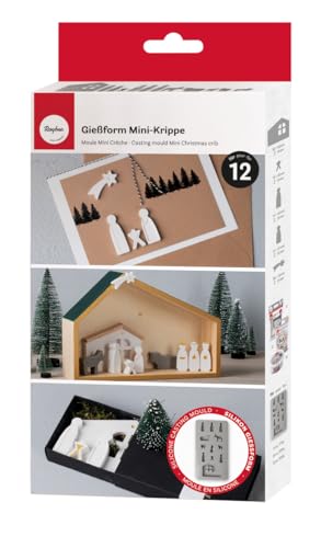Rayher Silikon Gießform Mini- Krippe, 14,5 x 26 x 1 cm, Form mit 12 Einzelmotiven, zum Ausgießen mit Kreativ-Beton, Schmuck-Beton, Raysin-Gießpulver, Gießharz, Wachs, 36164000 Rayher Silikon Gießform Mini- Krippe, 14,5 x 26 x 1 cm, Form mit 12 Einzelmotiven, zum Ausgießen mit Kreativ-Beton, Schmuck-Beton, Raysin-Gießpulver, Gießharz, Wachs, 36164000 von Rayher