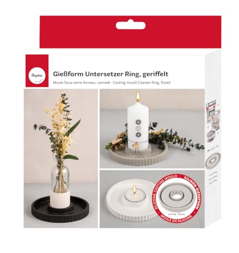 Rayher Silikon Gießform Untersetzer Ring, geriffelt, 17 cm ø, Höhe 2 cm, zum Ausgießen mit Kreativ Beton, Art Resin Gießharz, Raysin-Gießpulver, 36175000 Rayher Silikon Gießform Untersetzer Ring, geriffelt, 17 cm ø, Höhe 2 cm, zum Ausgießen mit Kreativ Beton, Art Resin Gießharz, Raysin-Gießpulver, 36175000 von Rayher