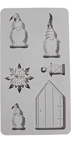 Rayher Silikon-Gießform Wichtel, 14,5 x 26 x 1 cm, 6 Formen für Anhänger, zum Ausgießen mit Kreativ Beton, Art Resin Gießharz, Raysin-Gießpulver, 36122000 von Rayher