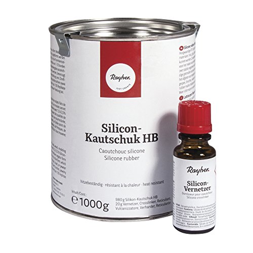 Rayher Silikon-Kautschuk HB, 1 kg, flüssiges Silikon + 20 ml Vernetzer, 2-Komponenten, Abformmasse und Vernetzer, 3411600 Rayher Silikon-Kautschuk HB, 1 kg, flüssiges Silikon + 20 ml Vernetzer, 2-Komponenten, Abformmasse und Vernetzer, 3411600 von Rayher
