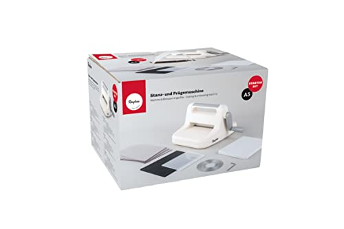 Rayher Stanz-und Prägemaschine A5, mit verschiedenen Stanzplatten und Prägeschablonen, Starter Kit, Öffnung 15,8 cm, 15-tlg., flexibel durch handliche Größe, in praktischer Tragebox, 50272000 Rayher Stanz-und Prägemaschine A5, mit verschiedenen Stanzplatten und Prägeschablonen, Starter Kit, Öffnung 15,8 cm, 15-tlg., flexibel durch handliche Größe, in praktischer Tragebox, 50272000 von Rayher