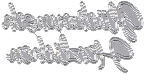 Rayher Stanzschablone: Herzlichen Glückwunsch, 8, 4-9,2x2,6cm, 2 Stück, Stahl, silber, 10 x 10 x 0.1 cm Rayher Stanzschablone: Herzlichen Glückwunsch, 8, 4-9,2x2,6cm, 2 Stück, Stahl, silber, 10 x 10 x 0.1 cm von Rayher