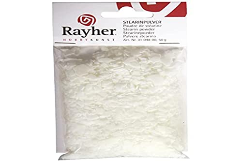 Rayher Stearinpulver, weiß, Beutel 50 g, zur Herstellung von Kerzen, aus pflanzlichen Fettsäuren, Kerzen Stearin weiß, 3104800 Rayher Stearinpulver, weiß, Beutel 50 g, zur Herstellung von Kerzen, aus pflanzlichen Fettsäuren, Kerzen Stearin weiß, 3104800 von Rayher