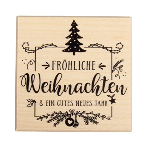Rayher Stempel Holz "Fröhliche Weihnachten", 7 x 7 cm, Textstempel Holz, Holzstempel, Weihnachtsstempel, Butterer Stempel, 29242000, Natur Rayher Stempel Holz "Fröhliche Weihnachten", 7 x 7 cm, Textstempel Holz, Holzstempel, Weihnachtsstempel, Butterer Stempel, 29242000, Natur von Rayher
