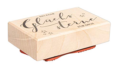 Rayher Stempel Holz „Glückssterne“, 5 x 8 cm, Holzstempel, zum Gestalten von Karten, Umschlägen, Geschenken, Motivstempel, Textstempel, 29215000, Weiß Rayher Stempel Holz „Glückssterne“, 5 x 8 cm, Holzstempel, zum Gestalten von Karten, Umschlägen, Geschenken, Motivstempel, Textstempel, 29215000, Weiß von Rayher