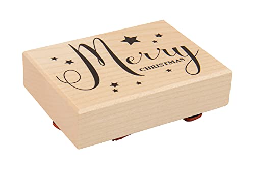 Rayher Stempel Holz "Merry Christmas", 6 x 8 cm, Textstempel Holz, Holzstempel, Weihnachtsstempel, Butterer Stempel, 29225000 Rayher Stempel Holz "Merry Christmas", 6 x 8 cm, Textstempel Holz, Holzstempel, Weihnachtsstempel, Butterer Stempel, 29225000 von Rayher