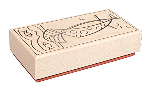 Rayher Stempel Holz "Mit Jesus in einem Boot“, 5 x 10 cm, Holzstempel Kommunion/Konfirmation, zum Gestalten von Karten, Umschlägen, Geschenken, Butterer Stempel, 29218000, Weiß Rayher Stempel Holz "Mit Jesus in einem Boot“, 5 x 10 cm, Holzstempel Kommunion/Konfirmation, zum Gestalten von Karten, Umschlägen, Geschenken, Butterer Stempel, 29218000, Weiß von Rayher