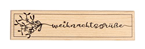 Rayher Stempel Holz "Weihnachtsgrüße", 3 x 12 cm, Textstempel Holz, Holzstempel, Weihnachtsstempel, Butterer Stempel, 29244000, Natur Rayher Stempel Holz "Weihnachtsgrüße", 3 x 12 cm, Textstempel Holz, Holzstempel, Weihnachtsstempel, Butterer Stempel, 29244000, Natur von Rayher