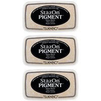 3 Rayher Stempelkissen StazOn On Pigment schwarz 7,6 x 3,5 cm von Rayher