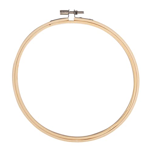 Rayher Stickrahmen rund Bambus ø 23 cm, Kreuzstich, kreisförmig, Hoop Ring Kreis, Ring für Bastelarbeiten, Nähen, für DIY-Handwerk, Stickerei Hoop, runde Nähmaschine, Cross Stitch Hoop, 62564000 von Rayher