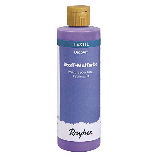 Rayher Stoff-Malfarbe, violett, Flasche 236 ml, cremige Acrylfarbe speziell für Textilien wie T-Shirts, Stoffbeutel, Kissenbezüge etc., hochdeckend und waschbeständig, 38951314 Rayher Stoff-Malfarbe, violett, Flasche 236 ml, cremige Acrylfarbe speziell für Textilien wie T-Shirts, Stoffbeutel, Kissenbezüge etc., hochdeckend und waschbeständig, 38951314 von Rayher