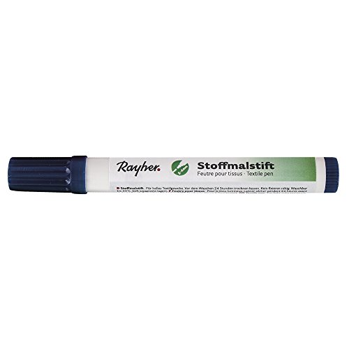 Rayher Stoffmalstifte, Dicke Spitze, dunkelblau, 3825410 von Rayher