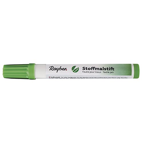 Rayher Stoffmalstifte, Dicke Spitze, hellgrün, 3825411 von Rayher