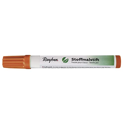 Rayher Stoffmalstifte, Dicke Spitze, orange, 3825434 von Rayher