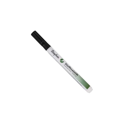Rayher Stoffmalstifte, Dicke Spitze, schwarz, 3825401 von Rayher