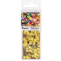 Rayher Streu-Pailletten gelbgold gewölbt Ø 6,0 mm, 4.000 St. von Rayher