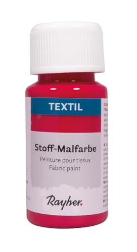 Rayher Textil Stoffmalfarbe, fuchsia, Flasche 50ml, 35062276 von Rayher