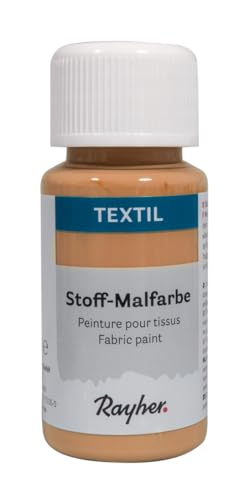 Rayher Textil Stoffmalfarbe, nougat, Flasche 50ml, 35062532 von Rayher