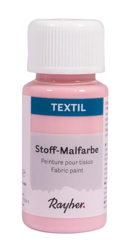 Rayher Textil Stoffmalfarbe, rosé, Flasche 50ml, 35062258 von Rayher