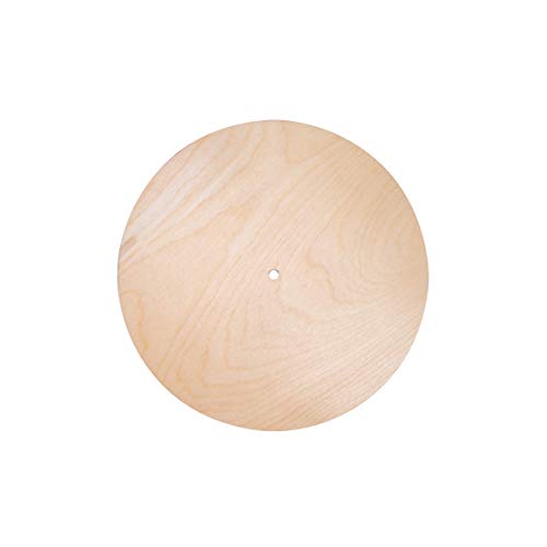 Rayher Uhrenplatte Holz, rund, 25 cm ø, Plattenstärke 6 mm, Loch ø 7,6 mm, FSC zertifiziert, Holzscheibe, Holzplatte, Uhrscheibe, Uhr basteln Holz, 69239505, Natur von Rayher