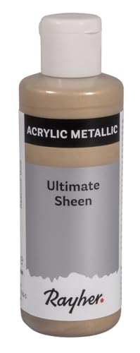 Rayher Ultimate Sheen Acrylfarbe, kaschmir gold, metallic, Flasche 80 ml, ultimativ strahlende Metallic-Acrylfarbe, gute Deckkraft, lichtecht, super streichfähig, wasserfest, 35068617 Rayher Ultimate Sheen Acrylfarbe, kaschmir gold, metallic, Flasche 80 ml, ultimativ strahlende Metallic-Acrylfarbe, gute Deckkraft, lichtecht, super streichfähig, wasserfest, 35068617 von Rayher