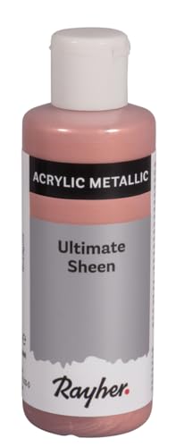 Rayher Ultimate Sheen Acrylfarbe, roségold, metallic, Flasche 80 ml, ultimativ strahlende Metallic-Acrylfarbe, gute Deckkraft, lichtecht, super streichfähig, wasserfest, 35068626 Rayher Ultimate Sheen Acrylfarbe, roségold, metallic, Flasche 80 ml, ultimativ strahlende Metallic-Acrylfarbe, gute Deckkraft, lichtecht, super streichfähig, wasserfest, 35068626 von Rayher