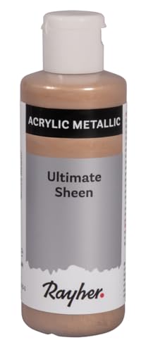 Rayher Ultimate Sheen Acrylfarbe,mocca, metallic, Flasche 80 ml, ultimativ strahlende Metallic-Acrylfarbe, gute Deckkraft, lichtecht, super streichfähig, wasserfest, 35068665 Rayher Ultimate Sheen Acrylfarbe,mocca, metallic, Flasche 80 ml, ultimativ strahlende Metallic-Acrylfarbe, gute Deckkraft, lichtecht, super streichfähig, wasserfest, 35068665 von Rayher