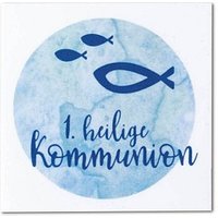 Rayher Wachsmotiv blau Heilige Kommunion Ø 6,7 cm von Rayher