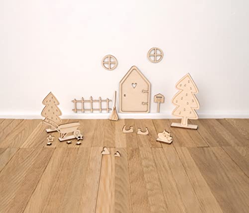Rayher Wichteltür Tomte, Holz FSC zertifiziert, 2 Holzplatten 21 x 15 cm, 24-tlg., Motive zum Heraustrennen, Holzdekoration zum Bemalen, 64519505 Rayher Wichteltür Tomte, Holz FSC zertifiziert, 2 Holzplatten 21 x 15 cm, 24-tlg., Motive zum Heraustrennen, Holzdekoration zum Bemalen, 64519505 von Rayher