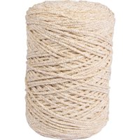 Recycling-Garn mit Goldfaden, Ø 2mm - Elfenbein von Rayher