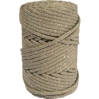 Recycling Garn mit Goldfaden, Ø 4mm - Schilf von Rayher