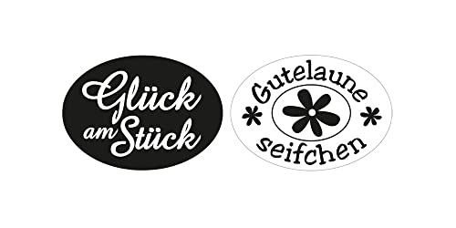 Reliefeinlage "Glück, Gutelaune", oval, 35x25mm, 2 Stück Reliefeinlage "Glück, Gutelaune", oval, 35x25mm, 2 Stück von Rayher