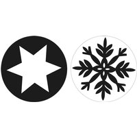 Reliefeinlage "Schneeflocke + Stern" Reliefeinlage "Schneeflocke + Stern" von Grau